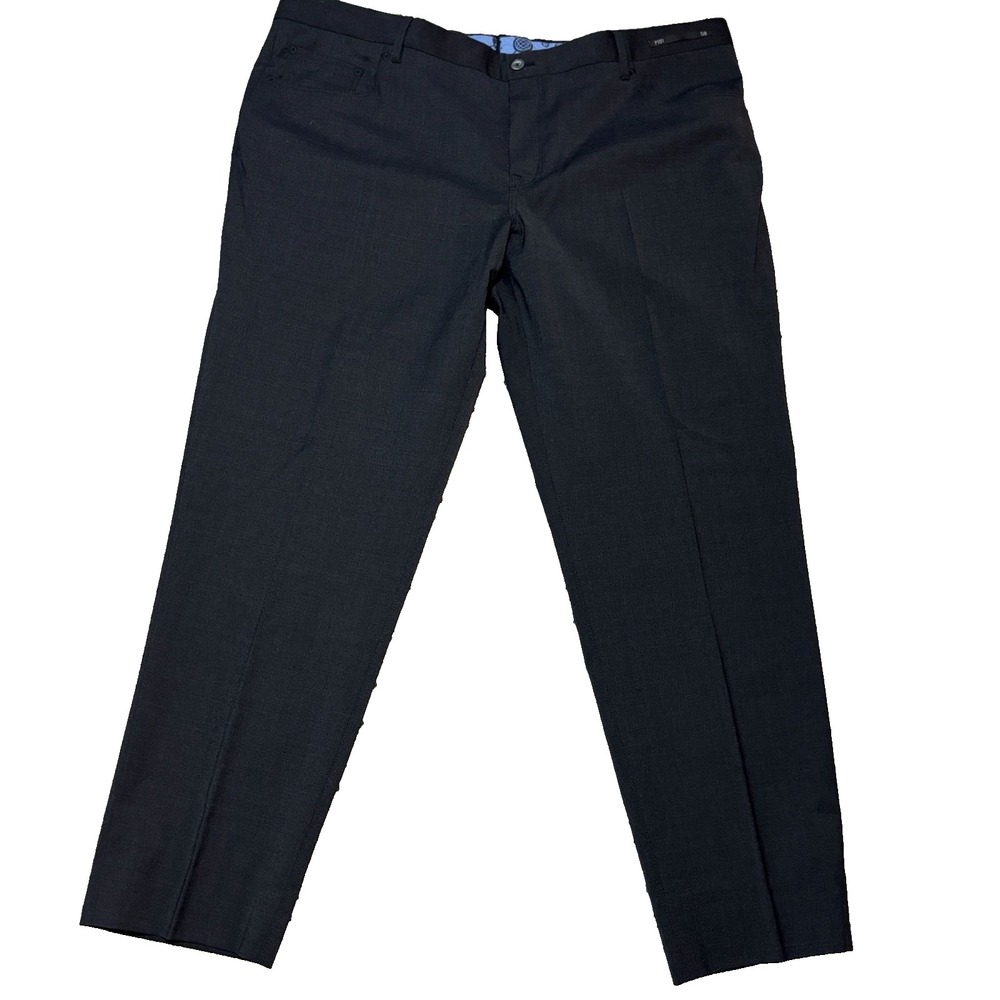 PT01 $395 Mens Pants Traveller Slim Fit 58EU W40" Wool Blend Charcoal Gray MINT‎